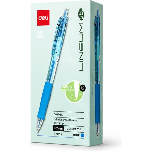 Stylo Gel Deli Lineum 0.5 mm Pack de 12pcs