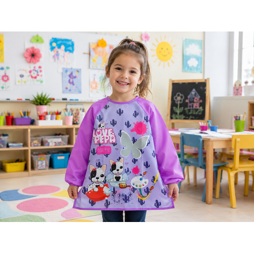 مريلة رسم للأطفال Ecolo لعمر 4 سنوات مقاس 102-128 سم - 2