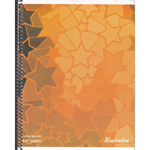Cahier KOUTOUBIA 140p spiral 60g Petit Format Grand Carreaux