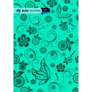 Carnet Bleu Marine 140p piqué 12x17 Moyen 70g polypro
