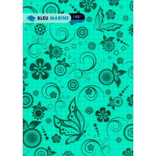 Carnet Bleu Marine 140p piqué 12x17 Moyen 70g polypro