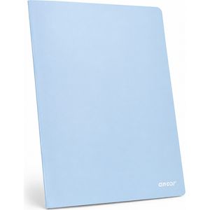 Cahier 96 صفحة مدبب الزوايا بحجم 24x32 سم وورق 90 جرام بمربعات كبيرة - اللون السماوي