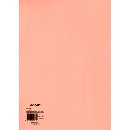 دفتر مسطر 96 ورقة مثبت بالدبابيس بحجم 24x32 سم وزن 90 غرام رقائق كبيرة - اللون البرتقالي - 2