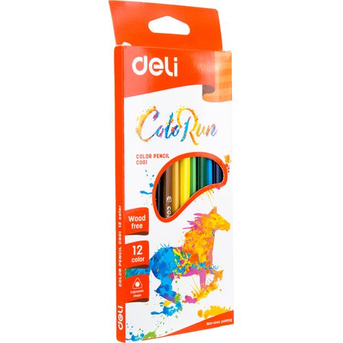 Crayons de couleurs Deli ColoRun C113-12 couleurs longues - 2