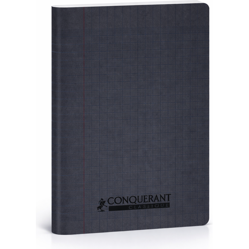Cahier CONQUERANT A5 96p piqué 90g Grand Carreaux-Noir