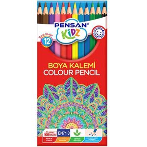 Crayons de couleurs Pensan Kidz 12 couleurs longues