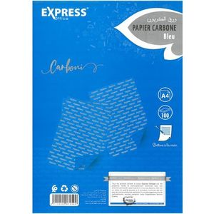 Papier carbone A4 de 100 Feuilles Couleur BLEU EXPRESS 