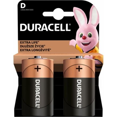 Duracell 2 Alkaline Batteries LR20 Type D MultiUsage - 2