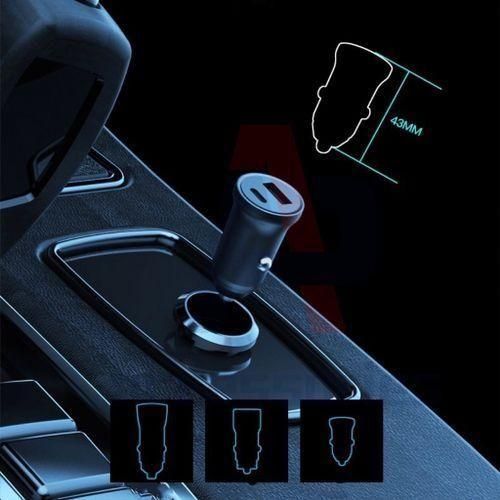 *** Chargeur de voiture Allume Cigare 20W, Sortie USB et Type-C + Cable type C - 3