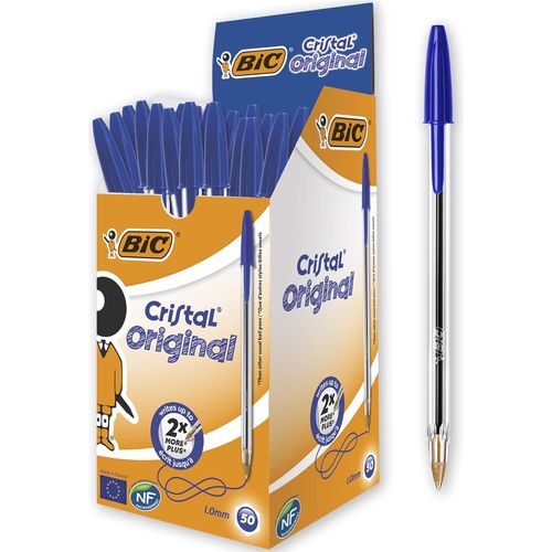 Stylo BIC Cristal Original Bleu pack 50 pcs  - 3