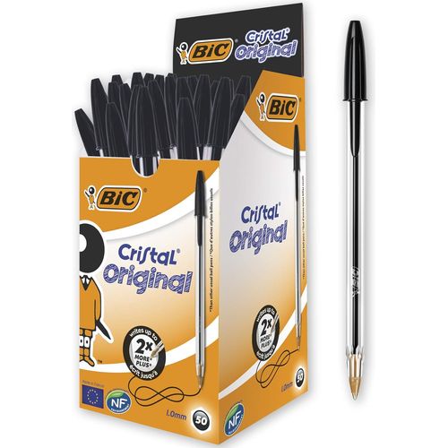 Stylo BIC Cristal Original Noir pack 50 pcs - 2