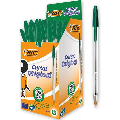 Stylo BIC Cristal Original Vert pack 50 pcs - 2