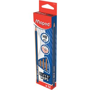 قلم تلوين مابيد بلاك بيبس HB2 عبوة تحتوي على 12 قطعة