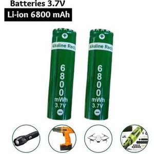 2 Batteries 3.7V Li-ion Rechargeables 6800 mWh