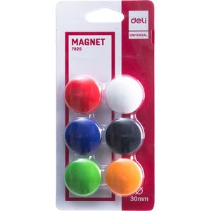 Jeu 6 Aimant Magnetic Button Deli E7825 30 mm