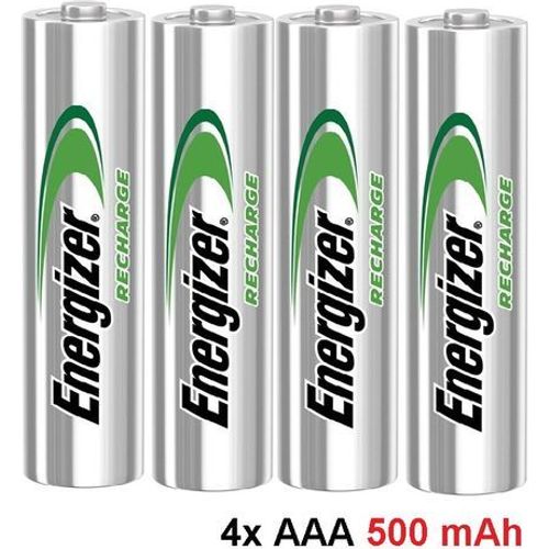 بطاريات إنرجايزر العالمية 4 قطع AAA 500 مللي أمبير مشحونة مسبقاً // 4 بطاريات قابلة للشحن HR3 - 2