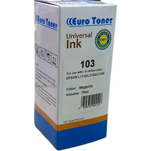 Epson 103 Magenta - Bouteille d'encre compatible EuroToner - 3