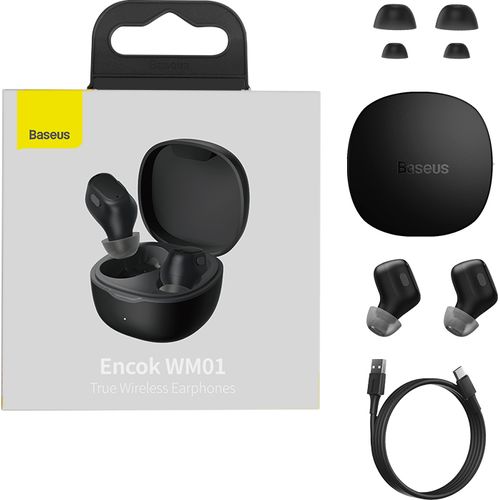 BASEUS Wireless Earphones WM01 Black - 3