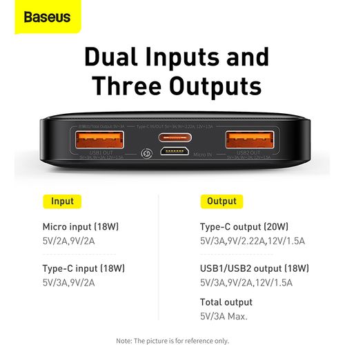 باور بانك باسيوس بيبو 10000 مللي أمبير شحن سريع 20 واط PD - 2
