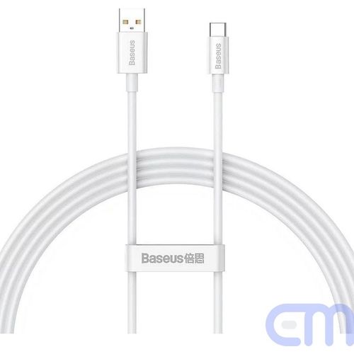 كبل Baseus USB إلى TYPE-C 100 واط / 1.5 متر أبيض - 10320102214-02 - 3