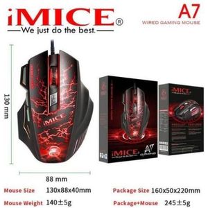 Imice Gamer Professional,Optique USB filaire à 7 boutons