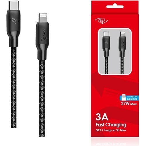 Itel Cable type-c to type-iphone 3A  fast charging‏