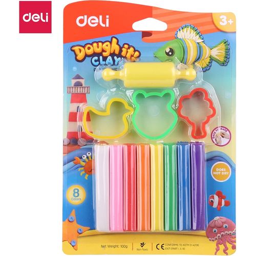 DELI PATE A MODELER DOUGH-IT ED75021  8 COULEURS - 2