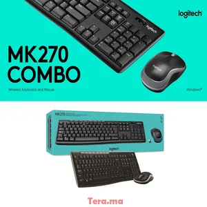 Ensemble Clavier-Souri Sans fil Logitech MK270 
