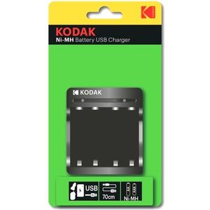 Kodak Chargeur Usb Batterie 4x AAA ou 4x AA pour Pile Ni-mh Rechargeable