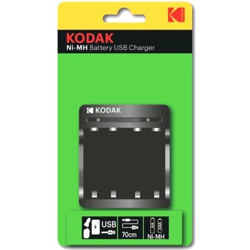 Kodak Chargeur Usb Batterie 4x AAA ou 4x AA pour Pile Ni-mh Rechargeable