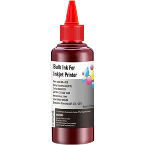 زجاجة حبر بسعة 100 مل من نوع "كوانان" باللون الوردي - مجموعة إعادة تعبئة خرطوشة طابعة الحبر