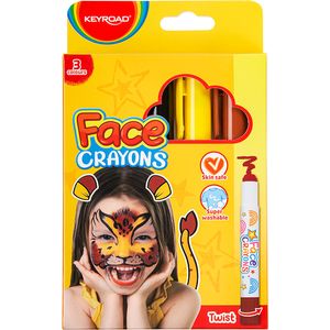 Keyroad 3 Face Crayon (Noir, Jaune, Marron)