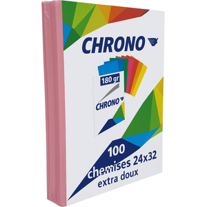 قمصان كرتونية CHRONO 180 جرام 24x32 فائقة النعومة عبوة من 100 - وردي