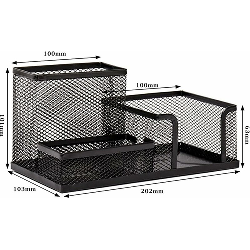 منظم مكتب بثلاثة أقسام معدنية - 3