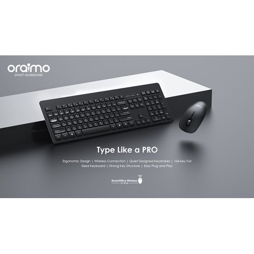 مجموعة أورايمو الذكية للمكتب (لوحة مفاتيح وفأرة بدون أسلاك باللغة الفرنسية) - 3
