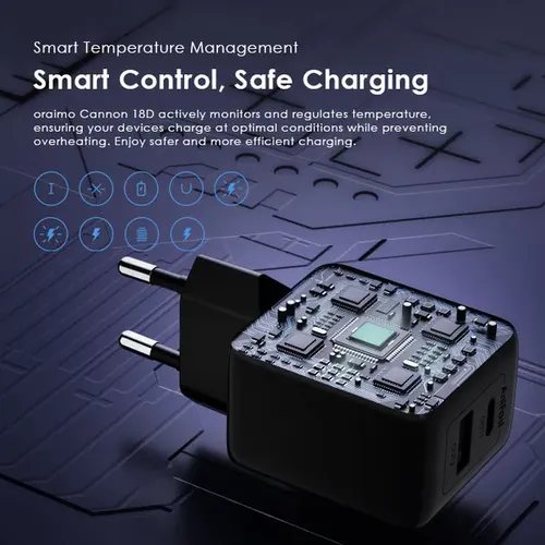 Oraimo Cannon 18D Kit de chargeur mural 18 W LIGHTNING - 3