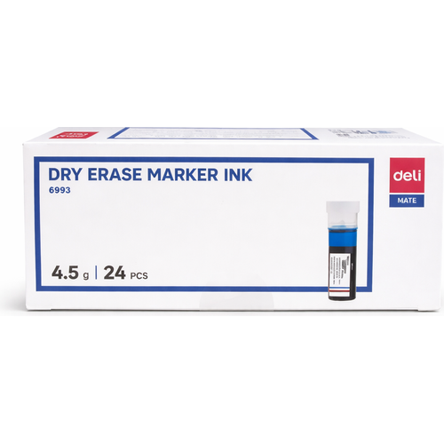 علبة أقلام تعويض الحبر للمحايات الجافة - عدد 24 لون أزرق