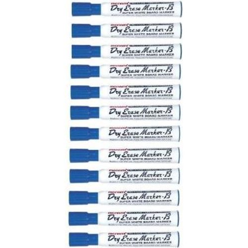 Boite 12 Marqueur effaçable pour Tableau MONAMI Bleu