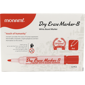 Marqueur Dry Erase  MONAMI NOIR pack 12 pcs