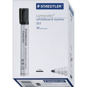 Marqueur Whiteboard Staedtler Lumocolor 351 Noir pack 10pcs