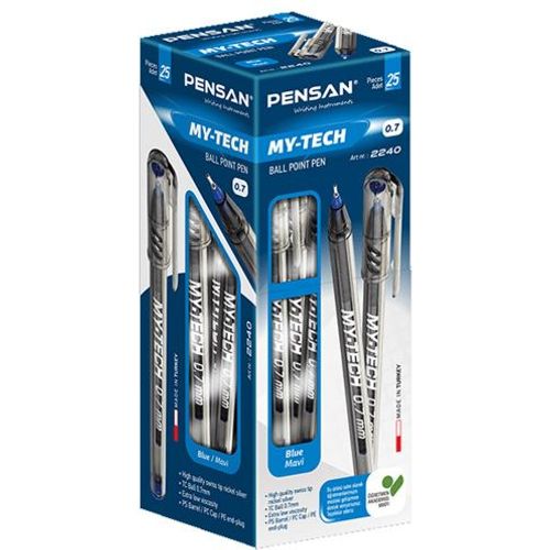 Ballpoint Pen PENSAN MY TECH - Blue - Pack of 25 - 3