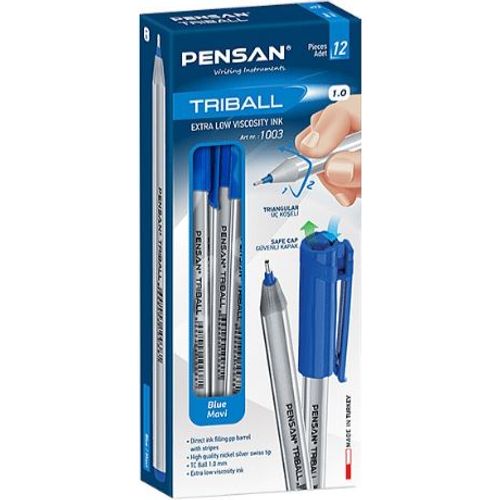 Stylo PENSAN TRIBALL - Blue - Pack of 12 - 2