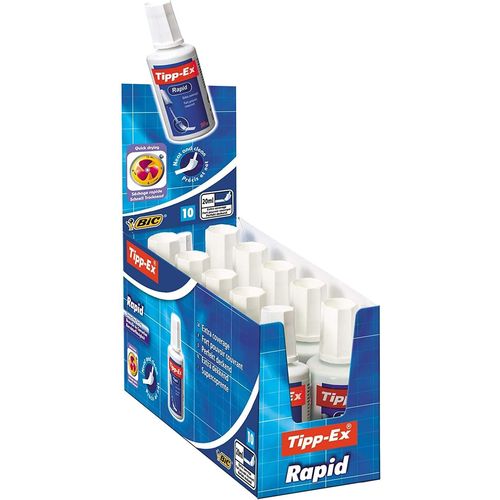 Correcteur Tipp-ex Rapid 20ml pack de 10 pcs