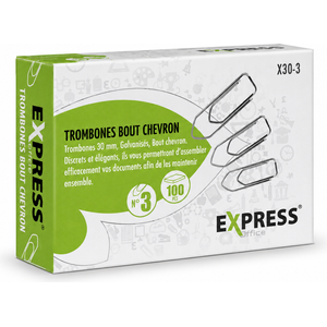 Trombones Bout Chevron Express Office X30-3 100 Pcs