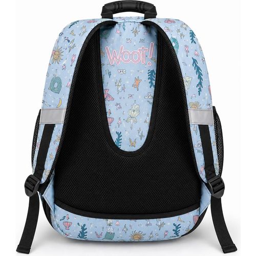 Woot Light Blue Fantasy Pattern School Backpack - 3