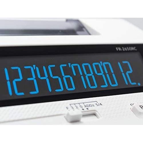 آلة حاسبة طابعة Casio FR-2650RC ‏12 رقمًا بطباعة ثنائية اللون مع خاصية إعادة الطباعة - 7
