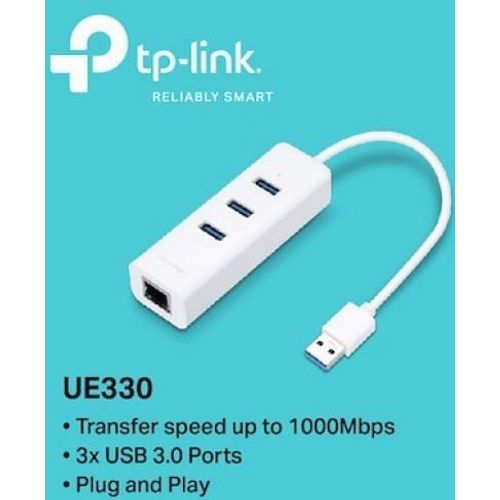 TP-Link USB 3.0 Hub USB to RJ45 Gigabit Ethernet Adapter with 3 ports - 2