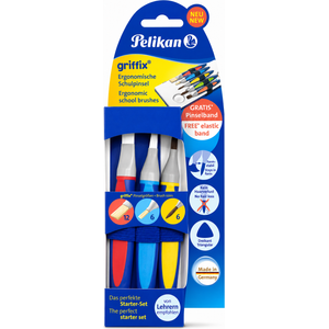 Set de 3 Pinceaux Pelikan Griffix – Tailles 12, 6 et 6