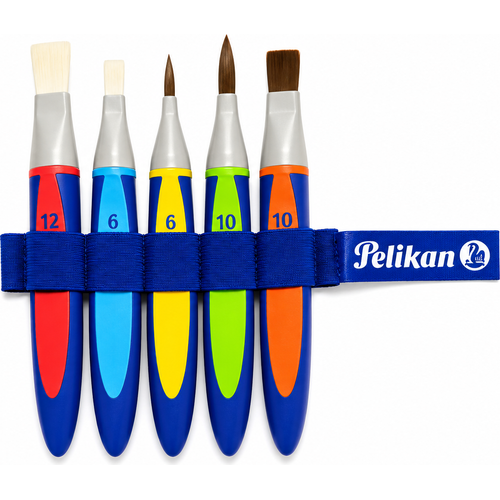 Set de 5 Pinceaux Pelikan Griffix – Tailles 12, 6, 6, 10 et 10 - 2