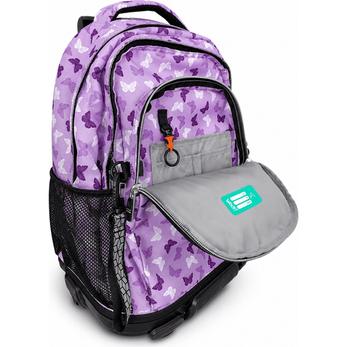 cartable scolaire à roulette WOOT! 3 Pièces - Papillons Violet - 6